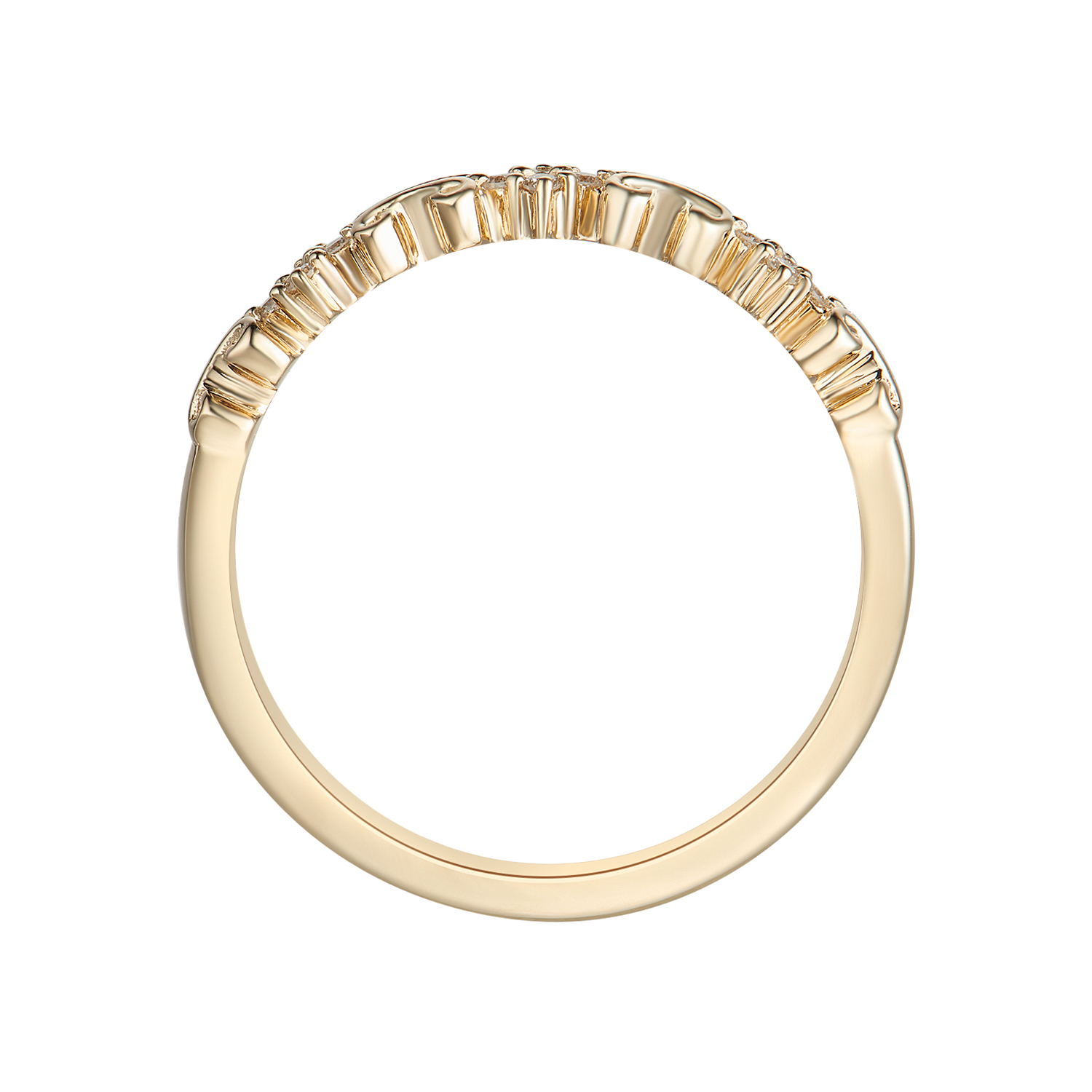 14K Yellow Gold Diamond Band